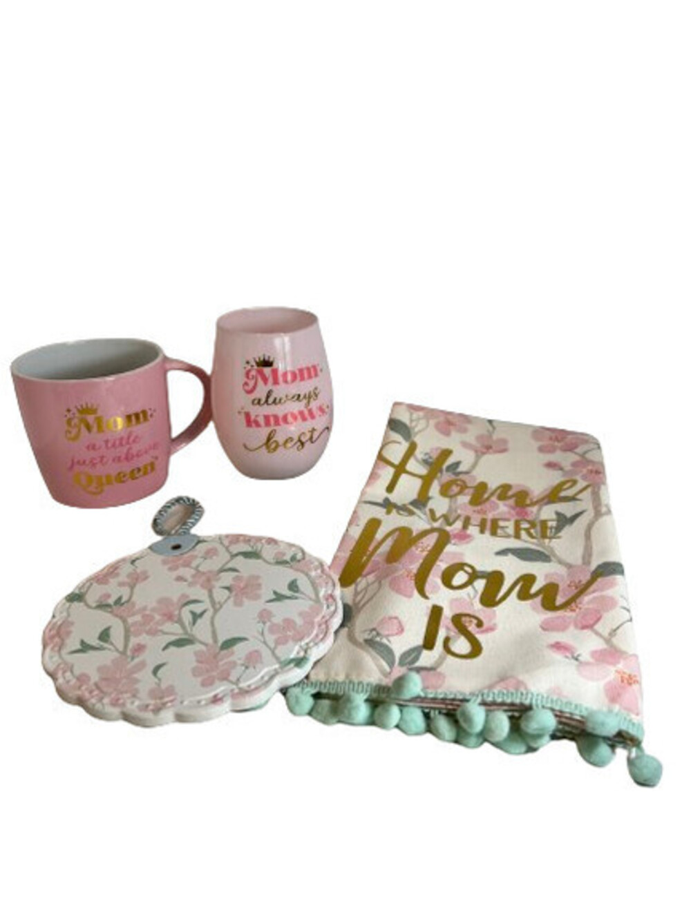 Mug Wine Glass Trivet Tea Towel Mother Daughter Friend Sister